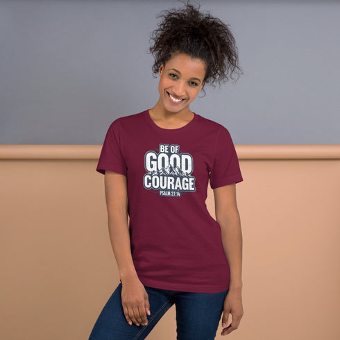Be of Good Courage Psalm 27:1 Christian T-Shirt